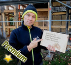 Dein Name auf einem Dachsparren (Premium)